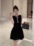 Blancheon Knot Sleeveless Dress Dress Female Waist Thin Temperament Design Sense Niche Sexy Short Skirt Summer