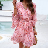 Dili Women's Clothing 2025 Spring And Summer Vacation Leisure Printing With Chiffon Joint