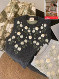 Spring And Autumn New Korean Sweet Three-Dimensional Flowers Knitted Vest Women Loose Lazy Style Stacking Tide