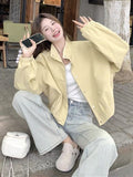 Super Good-Looking Milky Yellow Coat Women's Short 2026 Early Autumn New Korean Lazy Casual Fashion Ocean Jacket