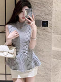 Design Sense Of A Small Three-Dimensional Jersey Sleeveless Vest Women's Spring French Pure-Hearted Waistcoat New