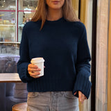 Dili Casual With Long-Sleeved Wool T-Shirt Sweater Women's Clothing 2025 Autumn And Winter