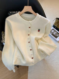 New Year's Christmas Red Button Love Sweater Cardigan Women Autumn And Winter Loose Soft Han Knit Coat