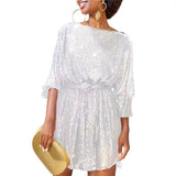 Cross-Explosive Fashion Beads Festival Banquet Squin Dress Dress Dress Dress