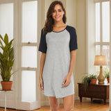 Summer Ladies Pyjamas Double-Wearing Milk Silk Short Sleeves Collage Splicing Home Clothes Pajamas Women