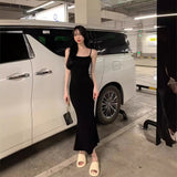 Summer New Sexy Babes Hanging Dress Pure Lust Wind To Show Thin Temperament Ass Long Skirt Woman