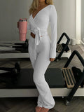 Dili Sports Style Long-Sleeved Top Yoga Pants Two Sets Of Women's Clothing 2025 Autumn And Winter