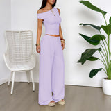 Dili Casual Holiday Vest Broad Leg Trousers Two Sets Of Women's Clothing 2025 Spring And Summer