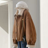 Two Sides Wearing Curry Velvet Jacket Women 2025 Winter New High-End Red Pop Girl Wool Coat Woman