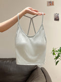 Sweet Hottie Sexy Vest Sling Female Summer 2026 New Outer Wear With Beautiful Back Bra Pad One Short Top