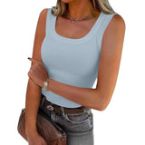 2025 New Square Collar Small Sling Vest Women Wear A Suit Outside The Bottom Of The Blouse