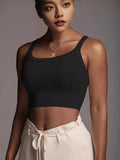 Women's Clothing Ins Threaded Slings Short-Sight Umbilly Repairing The U Collar With A Vest Hottie Tight