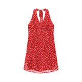 Design Sense Of Retro Broken Flowers V-Neck Hanging Neck Sling Vest Women Summer Age Reduction Temperament Thin Leisure Wear Clothes