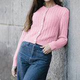 Dili Casual Wind Solid Color Long-Sleeved T-Shirt Sweater Women's Wool Knitted Women's Clothing 2025 Autumn And Winter