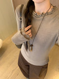 Half-High Collar Long-Sleeved T-Shirt Women In The New Autumn And Winter Of The Korean Autumn And Winter To Wear The Bottom Of The Wooden Ear To Wear Thicker And Repair Coat
