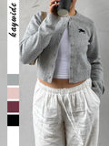 Dili Leisure Vacation Weaving Long Sleeves Solid T-Shirt Sweater Women's Winter 2025