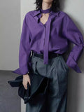 Spring Blouse Inside 3 Seasons Can Be Conceived Shape B Into The Detachable Ribbon Folded Over The Long-Sleeved Shirt