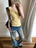 Anti-Walking Low-Necked Small Sling Vest Women Wear 2026 Summer New Sleeveless Thick Bottom Cloth
