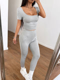 Dili Sports Yoga Pure Color Two-Piece Suit Women's Clothing 2025 Spring And Summer