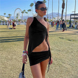 New Bikini Sexy Shoulder Cramped Slings Design Vest Short Skirt Set In Summer 2025