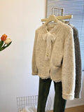 Sweet Pure Lust Lace Bow Sweater Coat Women Autumn And Winter Super-Looking Gentle Wind Top Soft Knitted Open Shirt