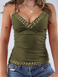 Dili Y2K Sexy Wind Solid Color T-Shirt Girl Small Sling Women's Clothing 2025 Autumn And Winter
