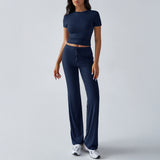 Dili Women's Clothing 2026 Spring And Summer Temperament Solid Color Round Lead Urban Casual Fashion Suit Women