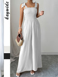 Dili Casual Vacation Slings With Bra Wide Leg Pants Jumpsuit Women's 2025 Autumn And Winter