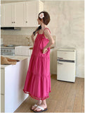Dopamine Wears Sling Dress Summer 2026 New Sent With Sweet Seaside Holiday Loose Dress