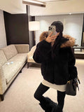 Covered Ass Long-Sleeved T-Shirted Women's Spring And Autumn Winter Plus Velvet Body To Close The Lazy Wind Inside To Keep Warm Tops