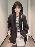 Large-Size Design With A Small Fragrant Temperament Knitted Shirt Girl Early Autumn New Fat Mm Loose Thin Cardigan Coat Top