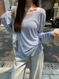 Unique Striped Sunscreen Hooded Long-Sleeved T-Shirt For Women 2026 Summer New Sling Vest Two-Piece Top