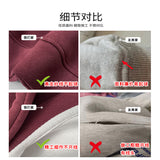 Plus Velvet Loose Hooded Jacket Women Autumn And Winter 2026 New Wine Red Zipper Open Shirt Thick Coat Women Lazy Wind