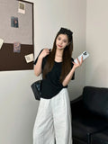 Det-Collared U-Neck Short-Sleeved T-Shirt Women's Summer Version Of Large-Size Bottom Shirt Fat Sister Thin Belly On The Shoulder