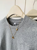 Short Gray Short-Sleeved T-Shirt Women's 2025 Summer New Fashion Gas Explosion Clothes To Repair Cotton Top