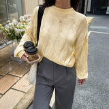Dili Casual Simple Style Long Sleeves And Bottom Sweaters Women's Clothing 2025 Autumn And Winter