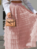 2026 Summer Burst Fashion Mesh Cake Half-Dressed Skirt