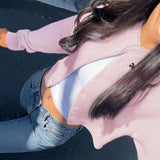 Dili Leisure Vacation Weaving Long Sleeves Solid T-Shirt Sweater Women's Winter 2025