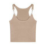 Outside Wearing Sleeveless Short Black Sling Vest Women Summer Hottie Net Red Chic Design Sense Of The Bottom Top