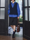 New Klein Blue Cotton Shirt Women Loose Shirt Women Multi-Season Wear Folding Clothes