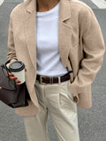 Dili Casual High-Grade Pure Color Blazer Women's Clothing 2025 Autumn And Winter