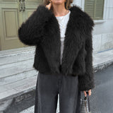 Dili Casual Velvet Solid Color Long-Sleeved Coat Women's Clothing 2025 Autumn And Winter