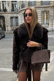 Exploding Brown Imitation Fur Velvet Jacket 2025 Women's Coat Women's Autumn And Winter