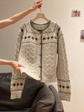 Vintage Fair Island Jail Design Sweater Dresser Women's Autumn/Winter Single-Dose Lazy T-Shirt