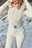 Winter New Personality Fashion Travel Holiday Ski Collar Collar Zip-Down Trousers Women