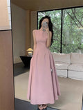 French Hepburn White Sleeveless Vest Dress Women's Summer Temperament Niche Design High-End Waist Dress