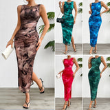 Dili Women's Clothing 2025 Spring And Summer Temperament To Repair Sleeveless Net Cloth Dress