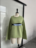 Spring And Autumn 2025 New Round-Necked Small Fish Pattern Leisure Knitted Sweater