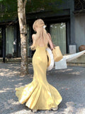 Style Of The Royal Sister Swing With Dress Women Summer Sexy French Seaside Vacation Fishtail Ass Long Dress