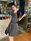 Small Man French Gray Wave Dot Dress Women's Summer 2026 New College Style Temperament Beautiful Skirt
